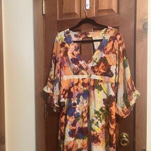 Maeve Multicolor Floral Long Sleeve Dress